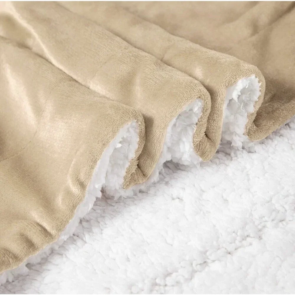 RONGTAI Sherpa Fleece Soft Fluffy Blanket Throw Lightweight Warm Blankets NWOT